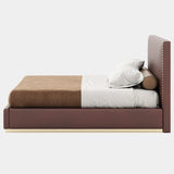 Rupert Borgogna Leather Luxury Bed