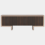 Russo Walnut Sideboard with Glossy Copper Detailing