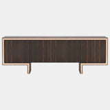 Russo Walnut Sideboard with Glossy Copper Detailing