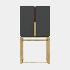 Safari Walnut Root Bar Cabinet