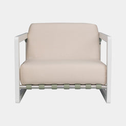 Saccu Outdoor Nickel-Plated Armchair