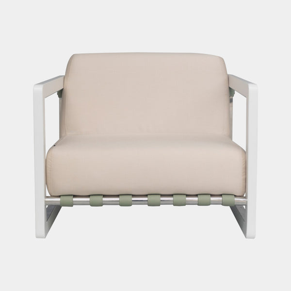 Saccu Outdoor Nickel-Plated Armchair