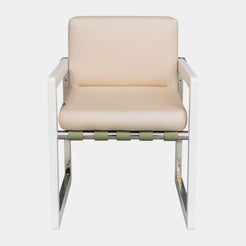 Saccu Outdoor Nickel-Plated Dining Chair