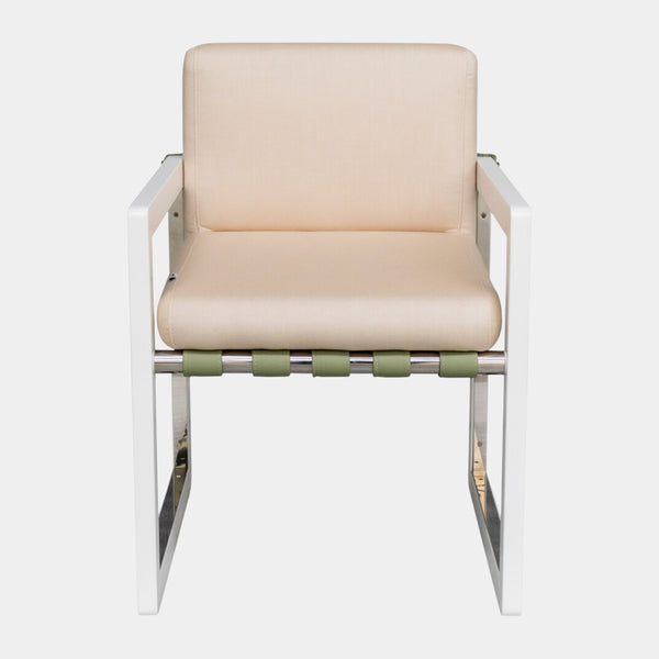 Saccu Outdoor Nickel-Plated Dining Chair