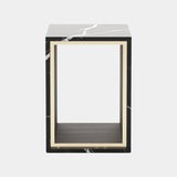 Santos Nero Marquina Marble Side Table