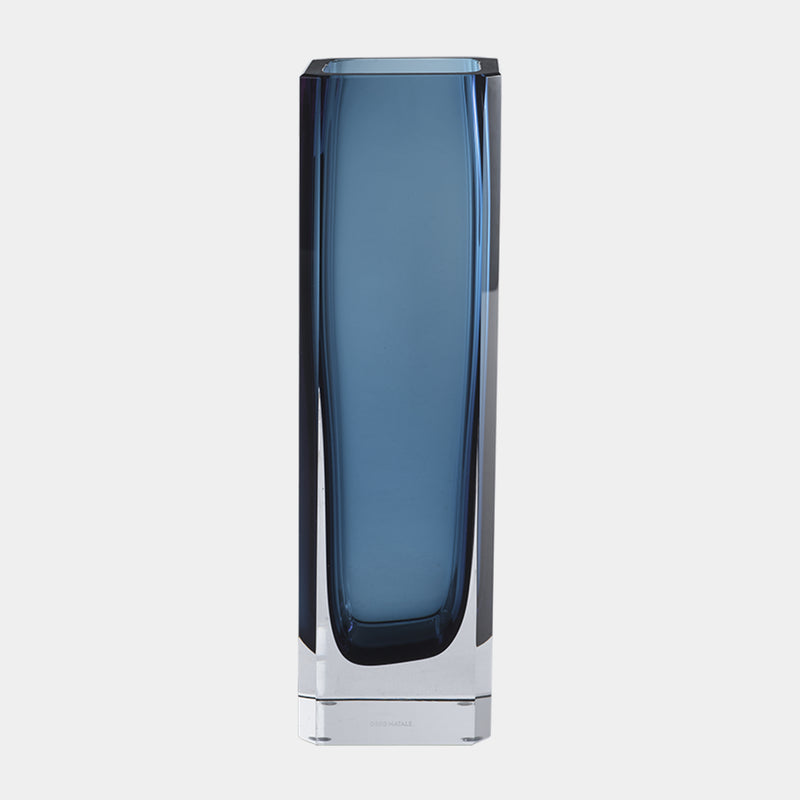 Sapphire Smoked Crystal Vase