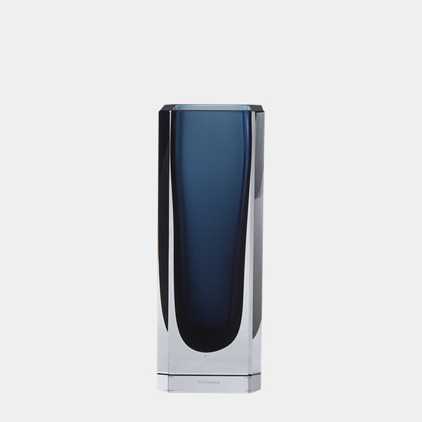 Sapphire Smoked Crystal Vase