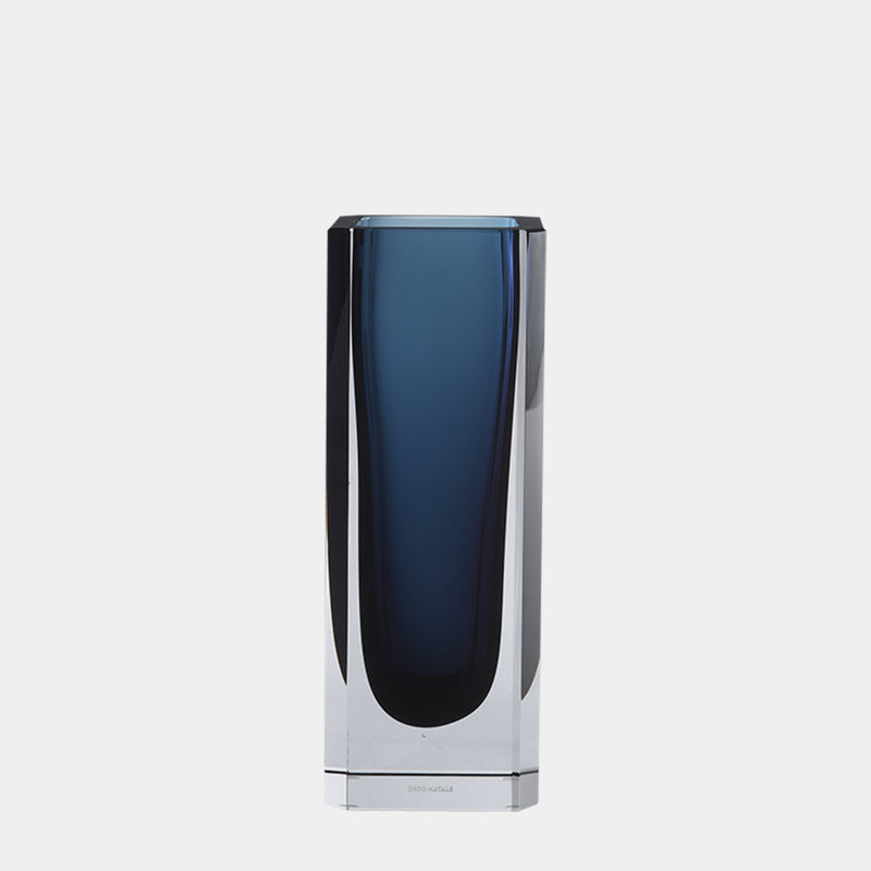 Sapphire Smoked Crystal Vase