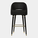 Serrano Bar Chair with Polished Brass Details