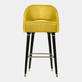 Serrano Bar Chair with Polished Brass Details