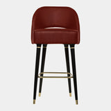 Serrano Bar Chair with Polished Brass Details