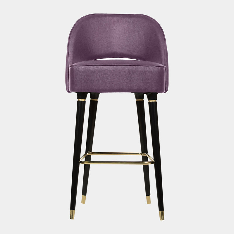 Serrano Bar Chair with Polished Brass Details