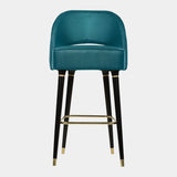 Serrano Bar Chair with Polished Brass Details