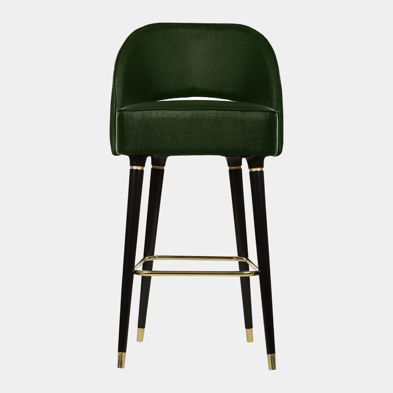 Serrano Bar Chair with Polished Brass Details