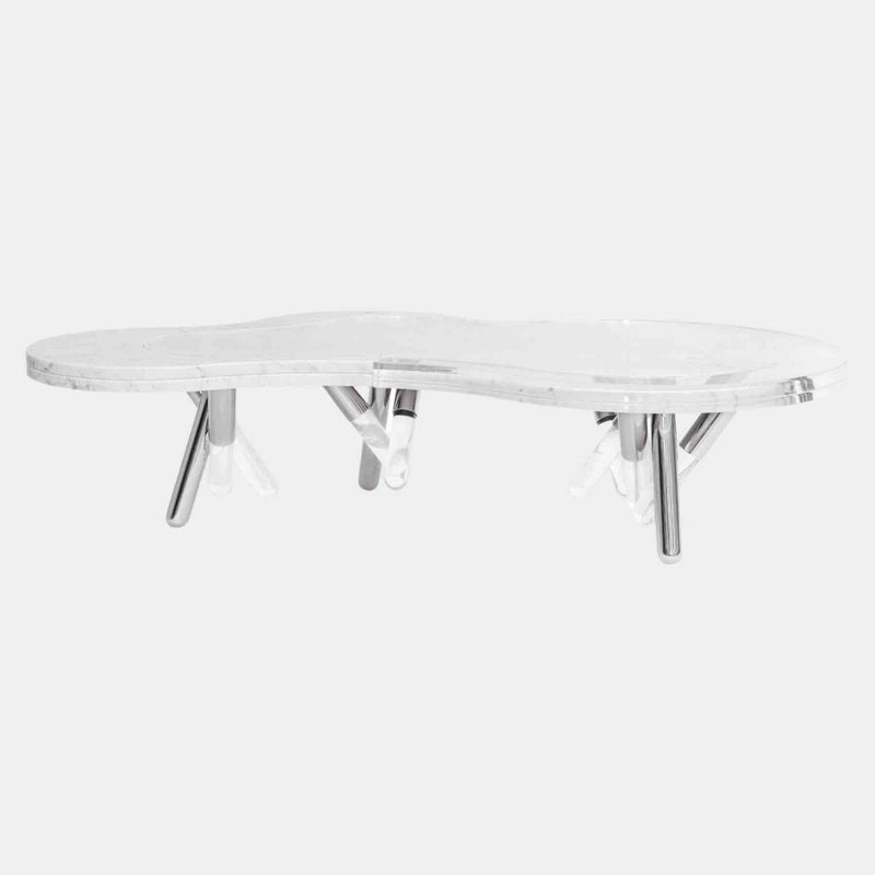 Ness Carrara Marble Outdoor Coffee Table