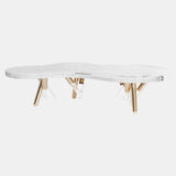 Ness Carrara Marble Outdoor Coffee Table