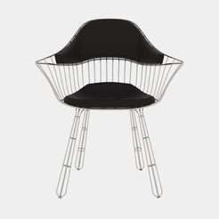 Nodo Gold Plated Steel Outdoor Dining Chair