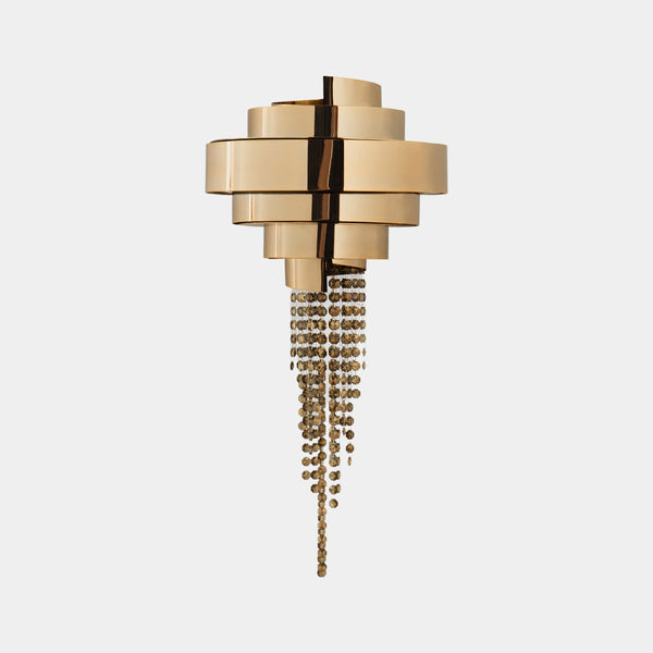 Prisma Wall Lamp: Gold-Plated Brass & Crystal Glass Wall Sconce (Avant-Garde Design)