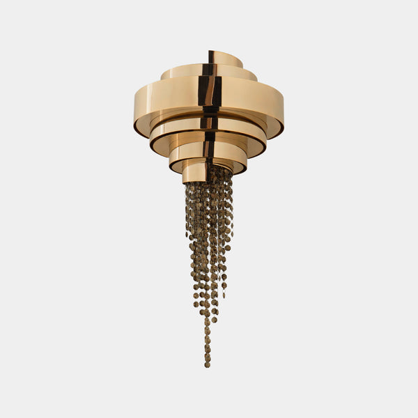 Spiral Gold Wall Light with Swarovski Crystals