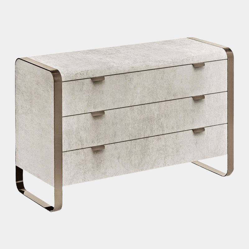 The Luxe Leather & Steel Chest of Drawers