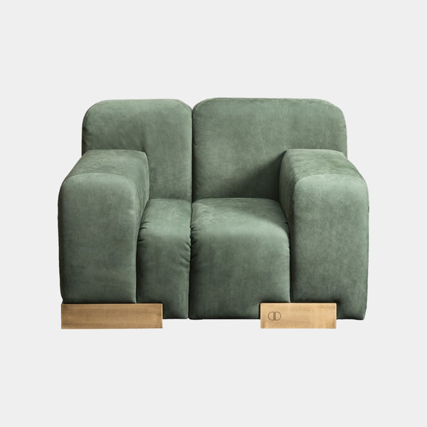 Touched D Contoured Burnished Brass Leica Armchair