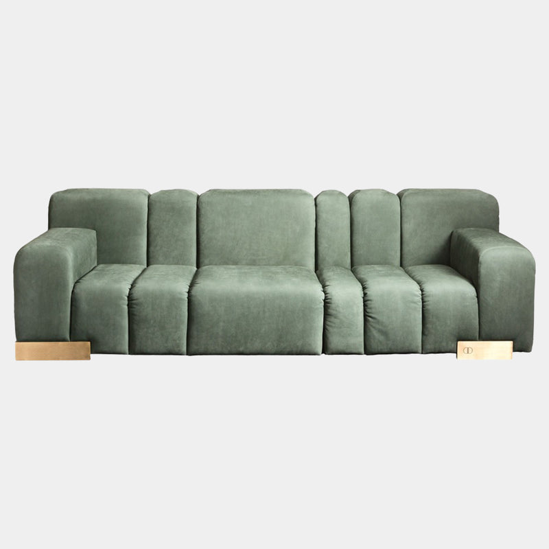 Touched D Contoured Burnished Brass Leica Sofa