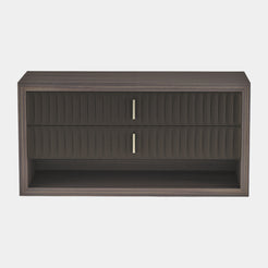 Touched D Sorrento Gloss Canaletto & Leather Dresser