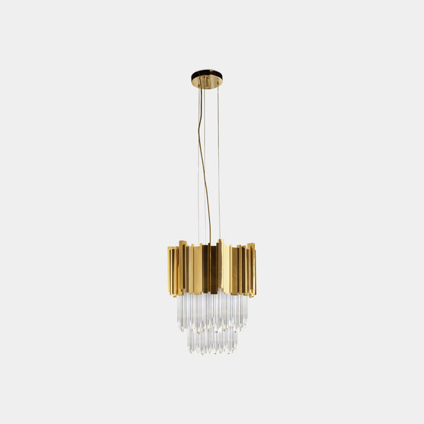 Luxury Crystal Glass Pendant Lamp - Gold Finish Zenith Pendant