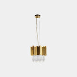 Zenith Pendant: Luxury Crystal Chandelier for Dining Table (Gold Finish)