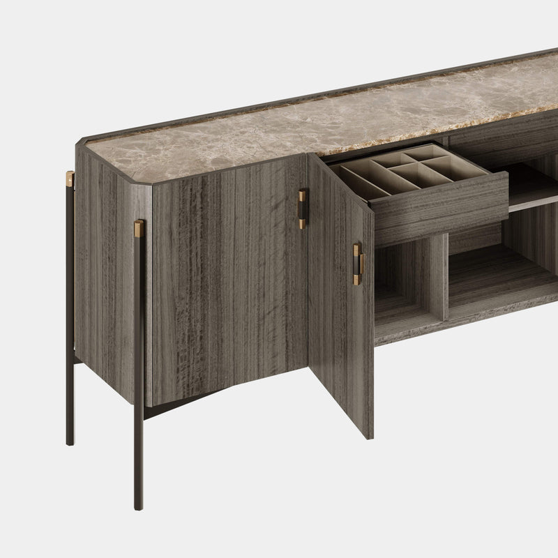 The Private Label Meier Sideboard: Elegant in Eucalyptus Veneer