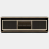 Troia Luxury TV Base with Antique Brushed Detailing