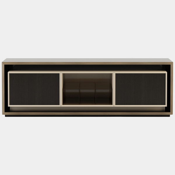 Troia Luxury TV Base with Antique Brushed Detailing