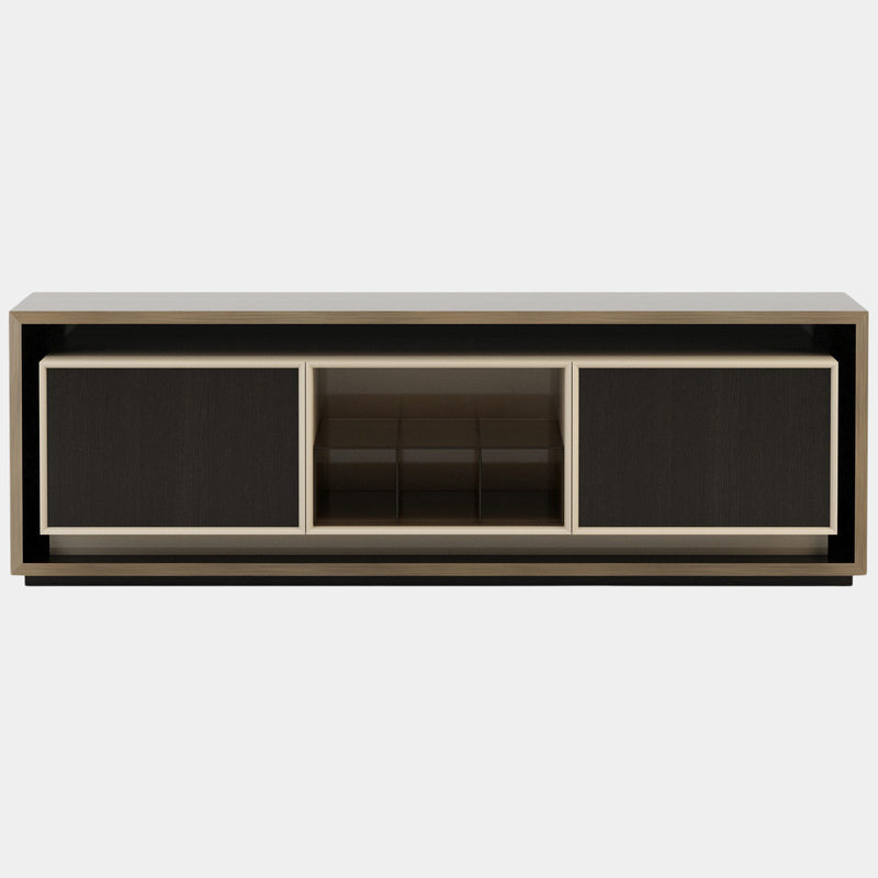 Troia Luxury TV Base with Antique Brushed Detailing