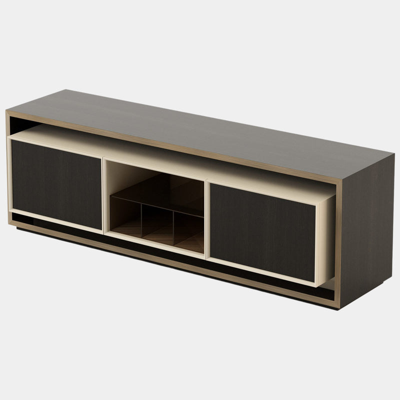 Troia Luxury TV Base with Antique Brushed Detailing