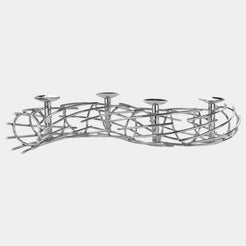 Twisted Nickel Plated Candle Holder