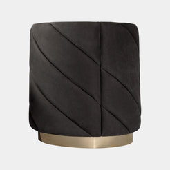 Visionnaire Ultrasound Bedside Table: Modern luxury bedside table featuring textured leather upholstery, a sleek marble top, and a functional internal compartment. This statement piece adds a touch of elegance to any bedroom.