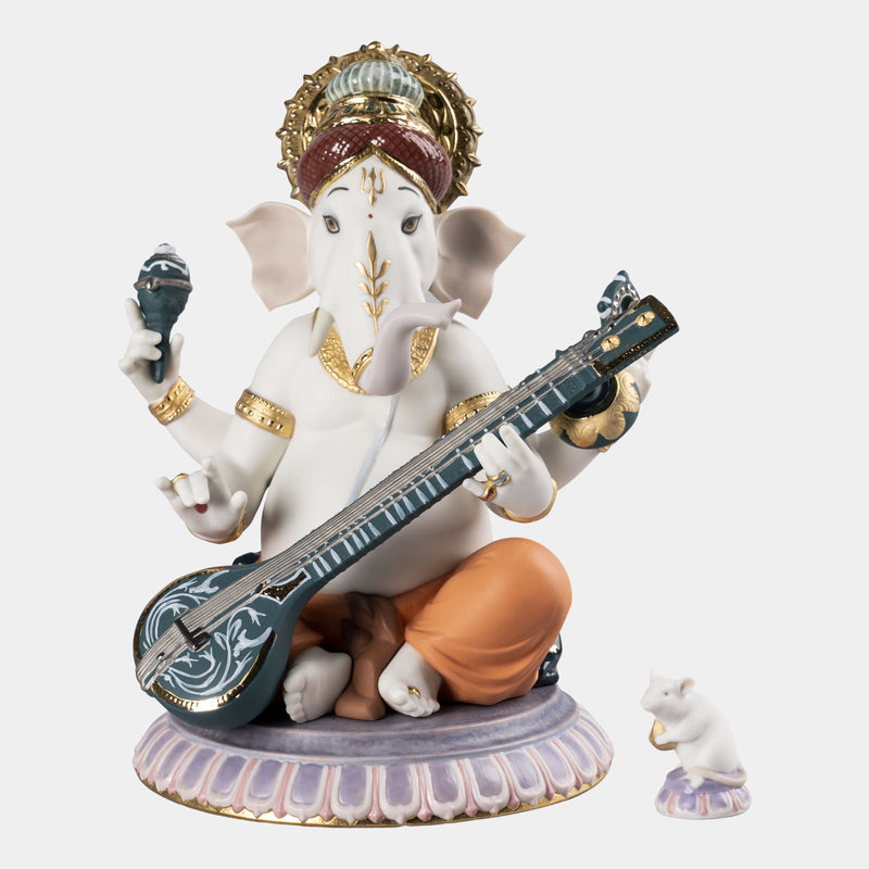 Veena Ganesha Figurine