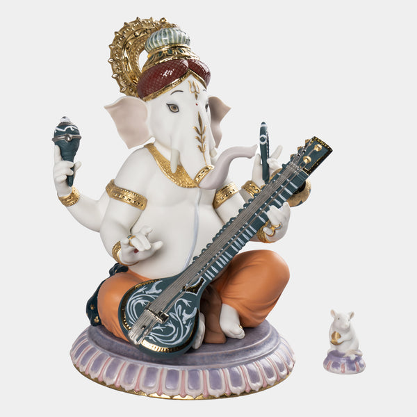 Veena Ganesha Figurine