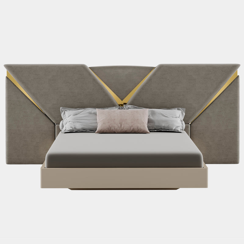 Velvet Sophia Luxury Bed with Golden Detailing