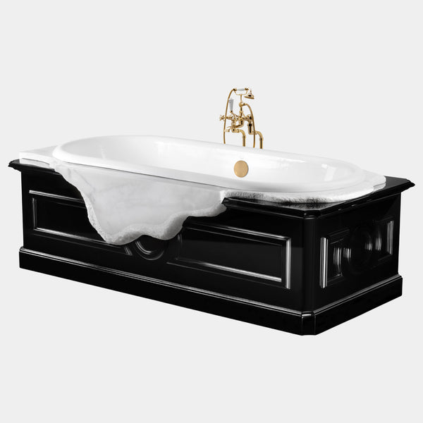Walter Carved Black High Gloss Bathtub