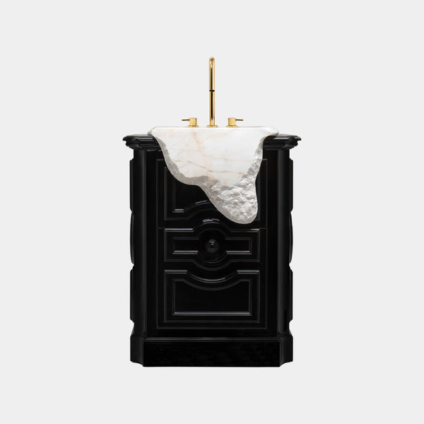 Walter Carved Black High Gloss Washbasin