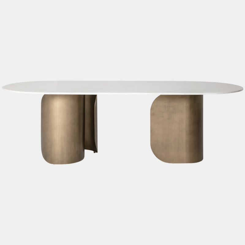 White Marble Héroe Luxury Dining Table