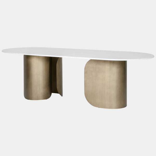 White Marble Héroe Luxury Dining Table