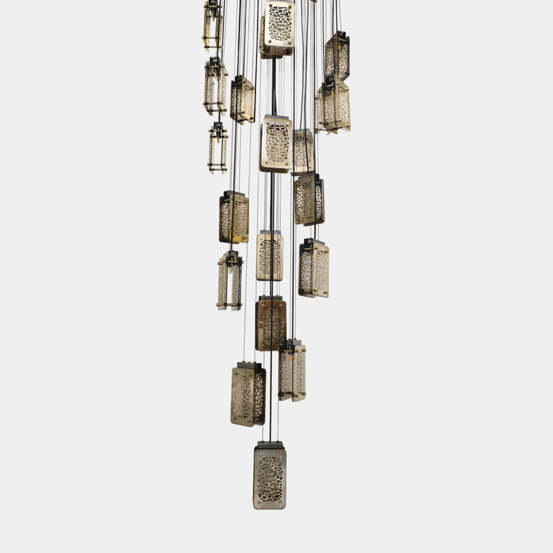 Yoruba Luxury Bronze Suspension Light