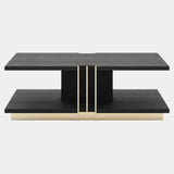 Zetticci Coffee Table with Golden Detailing
