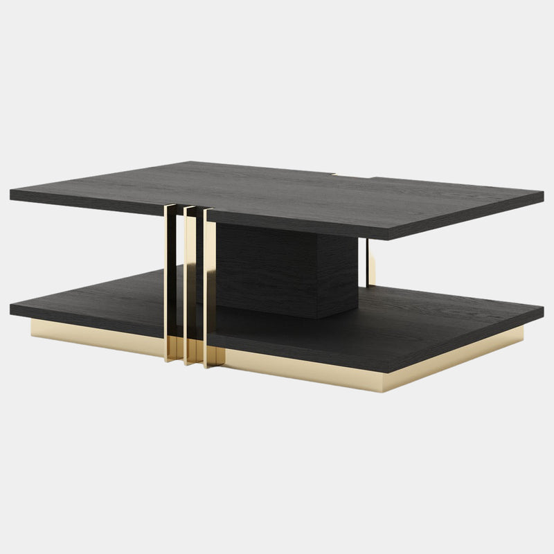 Zetticci Coffee Table with Golden Detailing